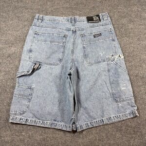 Brooklyn‎ Xpress Shorts Men's 38 Denim Carpenter Blue Acid Wash Distressed Y2K
